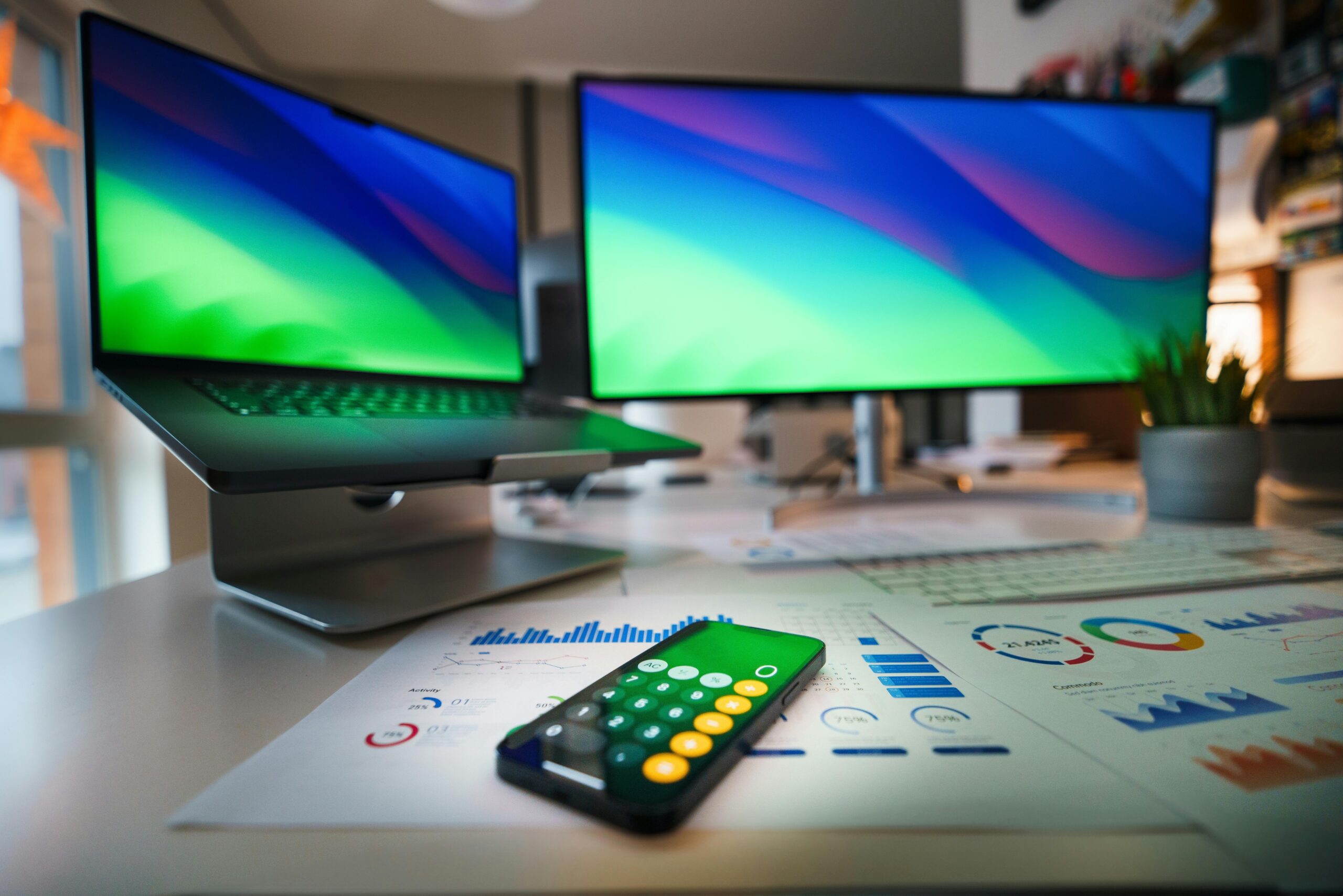 A PC setup showcasing multiple screens for replay analysis